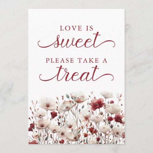 夏の山花恋は甘い好意のサイン 招待状 (正面)