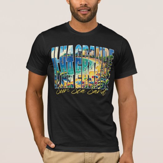 夏の島の旅の探索マッチングファミリーTe Tシャツ (正面)