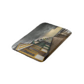 夏の嵐| Southwoldのビーチ小屋 バスマット (アングル)