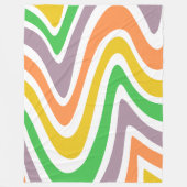 夏の川の想像カラフル フリースブランケット (正面)