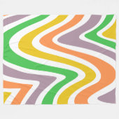 夏の川の想像カラフル フリースブランケット (正面(横))