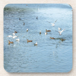 夏の川の鳥 コースター