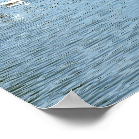 夏の川の鳥 ポスター (角)