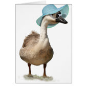 夏の帽子とサングラスをかわいいガチョウ (正面)