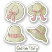 夏の帽子（黄色） シール (正面)