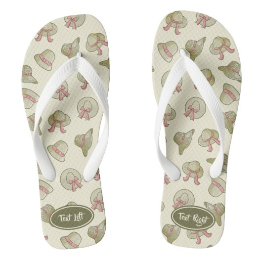 夏の帽子（黄色） ビーチサンダル (フットベッド)