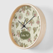 夏の帽子（黄色） 壁時計 (傾斜)