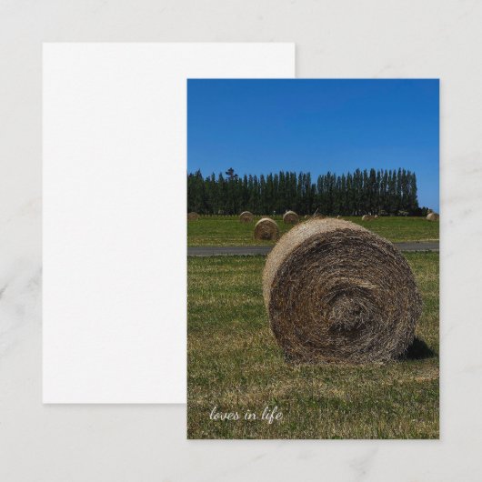 夏の干し草 ノートカード (正面/裏面)