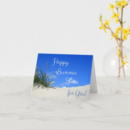 夏の幸せな時間を！ カード (黄色い花)