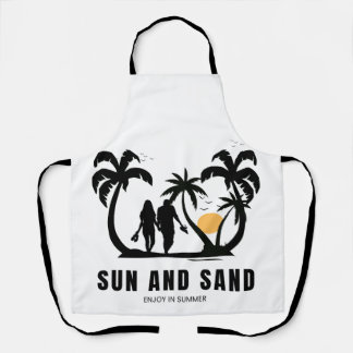 夏の幸に太陽と砂 エプロン