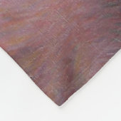 夏の庭で花を摘む少女 フリースブランケット (角)