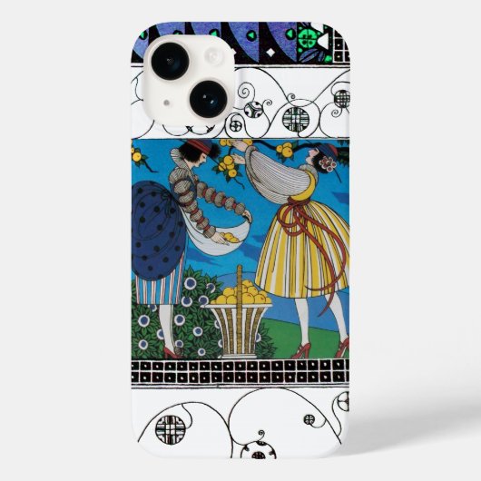 夏の庭と渦巻き/ファッション衣装デザイナー Case-Mate iPhoneケース (裏面)