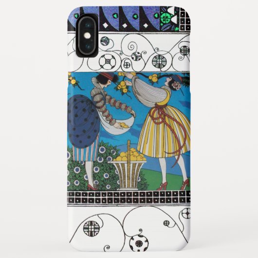夏の庭と渦巻き/ファッション衣装デザイナー Case-Mate iPhoneケース (裏面)