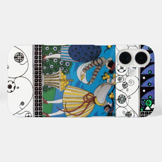 夏の庭と渦巻き/ファッション衣装デザイナー Case-Mate iPhoneケース (裏面 (横))