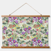 夏の庭に咲く美しい花 吊り下げ型タペストリー (正面)