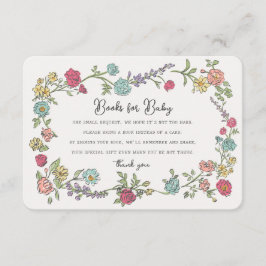 夏の庭のパーティー本の赤ちゃんシャワーインサート エンクロージャーカード