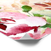 夏の庭のフローラ結婚の歓迎ポスター ポスター (角)