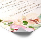 夏の庭のフローラ署名カクテルの署名 ポスター (角)