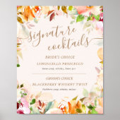 夏の庭のフローラ署名カクテルの署名 ポスター (正面)