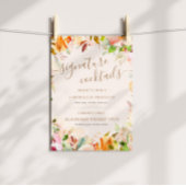 夏の庭のフローラ署名カクテルの署名 ポスター