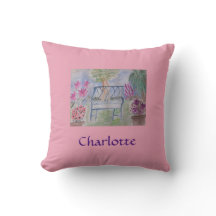 夏の庭のベンチパーソナライズされた