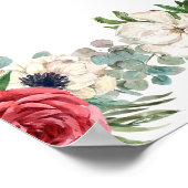 夏の庭の水の色のフローラのプラグ抜き記号 ポスター (角)