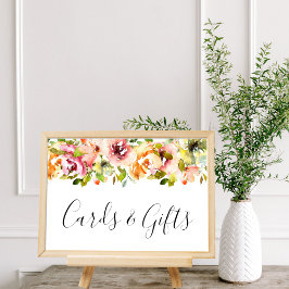 夏の庭の水の色のフローラ結婚のポスター ポスター