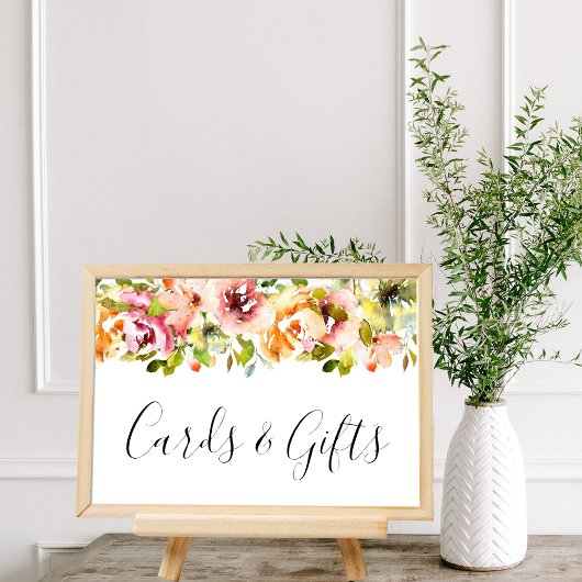 夏の庭の水の色のフローラ結婚のポスター ポスター