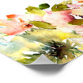 夏の庭の水の色のフローラ結婚のポスター ポスター (角)