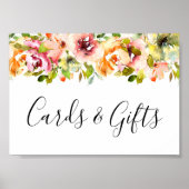 夏の庭の水の色のフローラ結婚のポスター ポスター (正面)