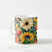 夏の庭の花いちご柄 コーヒーマグカップ (正面左)