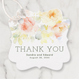 夏の庭の花ボホーエレガントありがとう フェイバータグ