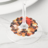 夏の庭の花 ワイングラスタグ (クローズアップ)