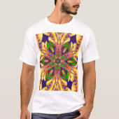 夏の庭の花 2 ボヘミアン フラワー グラフィック Tシャツ (正面)