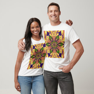 夏の庭の花 2 ボヘミアン フラワー グラフィック Tシャツ