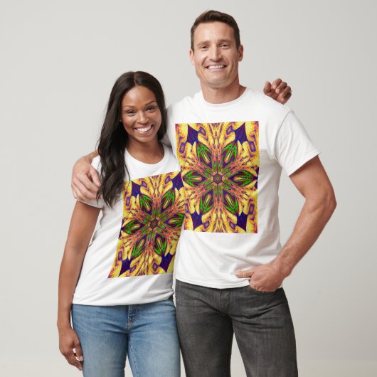 夏の庭の花 2 ボヘミアン フラワー グラフィック Tシャツ (ユニセックス)