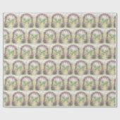 夏の庭の藤のアーチ ラッピングペーパー (フラット)