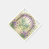 夏の庭の藤の門 スタンダードカクテルナプキン (角)