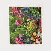 夏の庭カラフル開花フローラ タペストリー (正面)