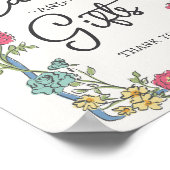 夏の庭パーティー明るいフローラカード&ギフト ポスター (角)