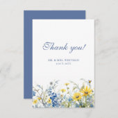 夏の庭園の結婚式写真サンキューカード サンキューカード (正面/裏面)