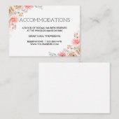 夏の庭園をイメージした水彩花のウェディング エンクロージャーカード (正面/裏面)