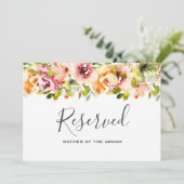 夏の庭園を彩る水彩の花のウェディング 招待状 (スタンド正面)