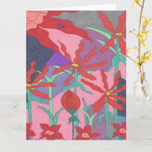 夏の庭園 カード (黄色い花)