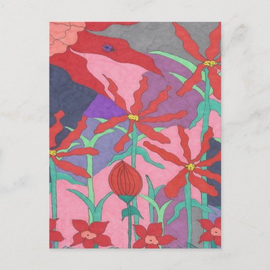 夏の庭園 ポストカード (正面)