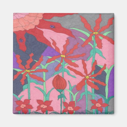 夏の庭園 マグネット (正面)