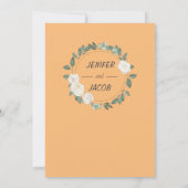 夏の庭園 水彩花のウェディング 招待状 (裏面)