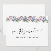 夏の庭園 水彩花卉 予約サイン 招待状 (正面/裏面)