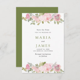 夏の庭園 水彩花 結婚式 セーブザデート