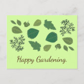 夏の庭葉の、ハッピーガーデニングはがき ポストカード (正面)